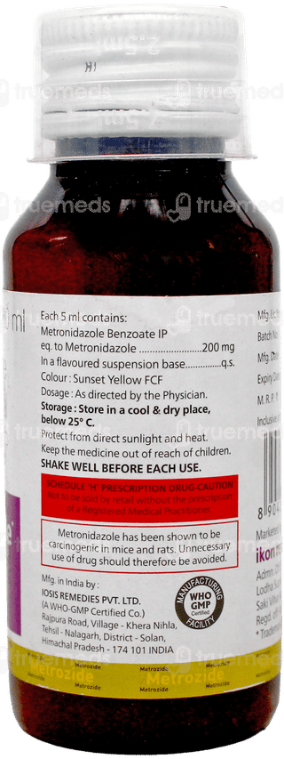 Metrozide Oral Suspension 60Ml